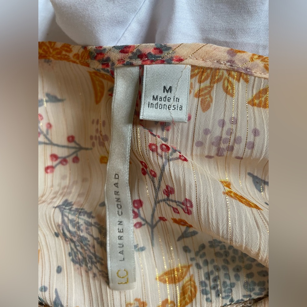lauren conrad sheer floral top blouse